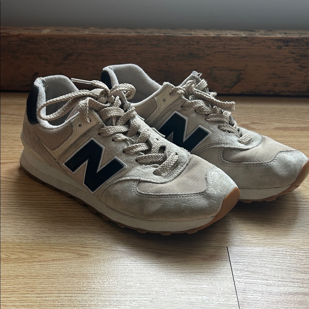New Balance 574 Men’s  Tan &  Black Athletic Shoes